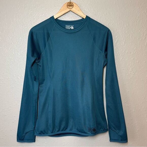 Mountain Hardwear Women’s AirMesh Long-Sleeve Crew Shirt Caspian Ski Hike Sz XS - Picture 1 of 12